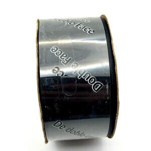 Offray Ribbon Double Faced Satin Black 1 1/2" by 21ft New Old Stock